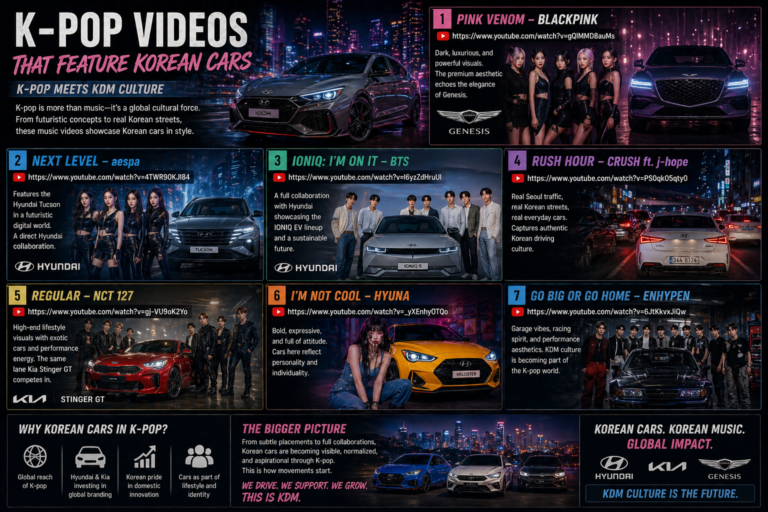 K-Pop Videos That Feature Korean Cars (With Direct YouTube Links)