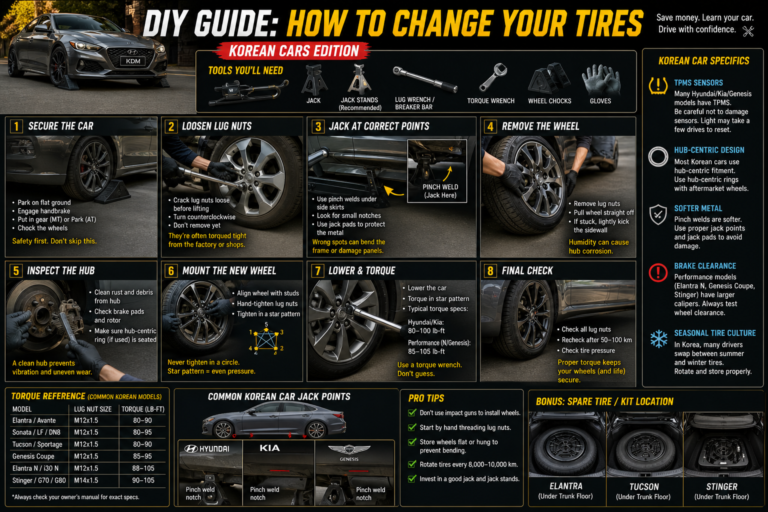 DIY Guide: How to Change Your Tires (Korean Cars Edition)