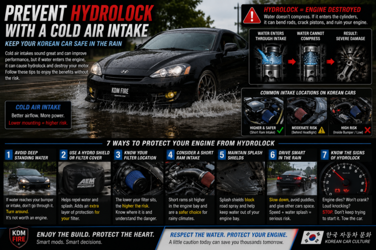 How to Prevent Engine Hydrolock When Running a Cold Air Intake