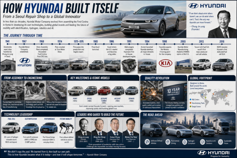 How Hyundai Built Itself: From a Seoul Repair Garage to Korea’s Global Automotive Powerhouse