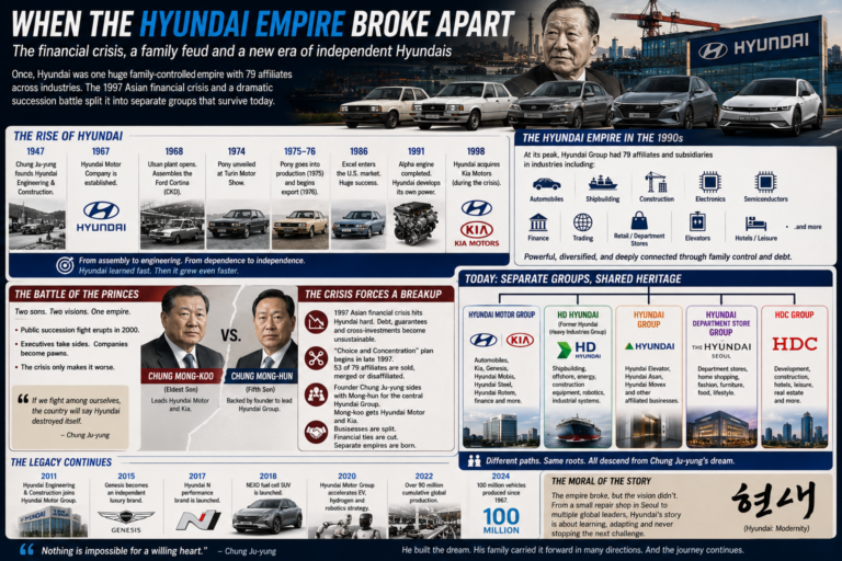 When the Hyundai Empire Broke Apart: The Financial Crisis, Family Feud and Birth of Korea’s Many Hyundais