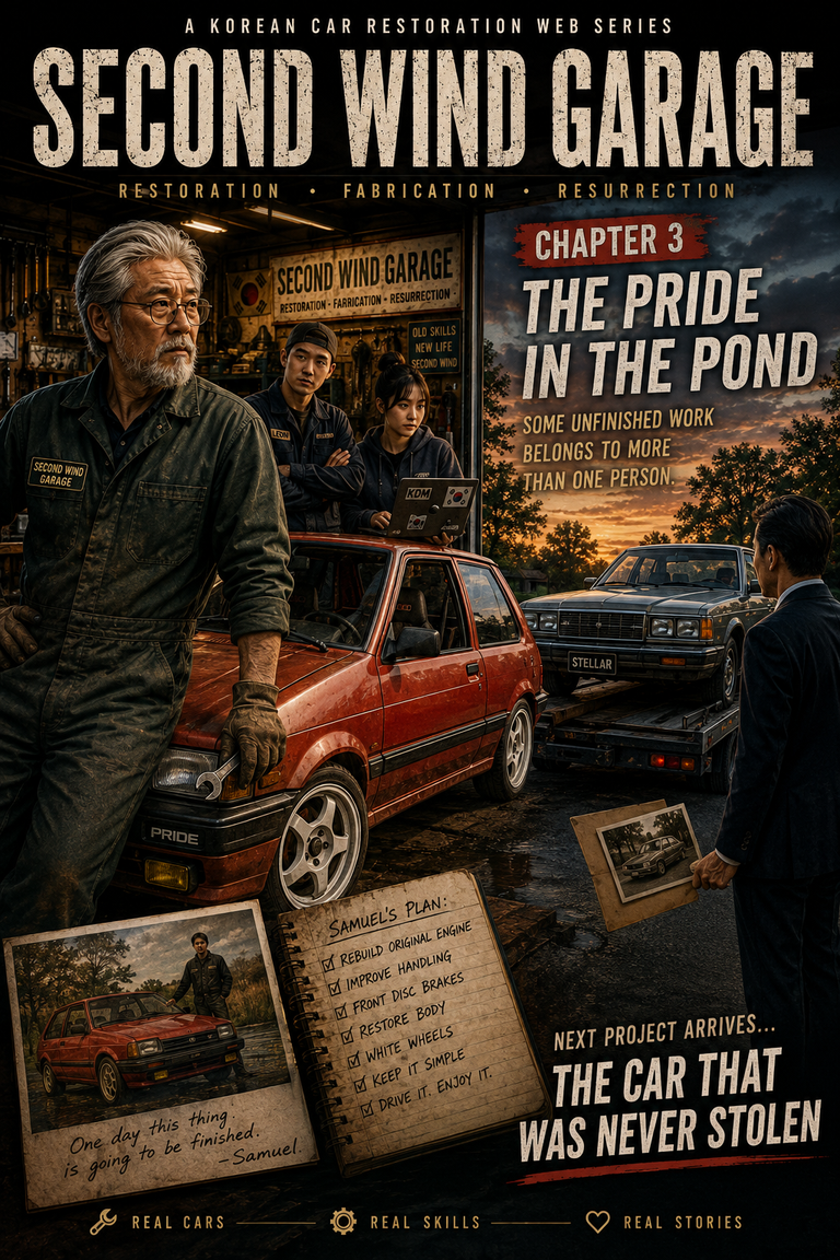 SECOND WIND GARAGE – Chapter 3 — The Pride in the Pond